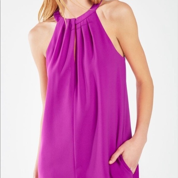 BCBGMaxazria Tristyn Women’s Barbiecon Pink Fuchsia Sleeveless Flowy Dress S - Picture 2 of 7